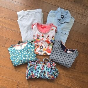 Bundle Of Girls Dresses And Romper Size 4-5